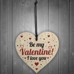 Valentines Wood Hanging Heart Sign Gift For Boyfriend Girlfriend