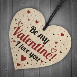 Valentines Wood Hanging Heart Sign Gift For Boyfriend Girlfriend