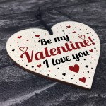 Valentines Wood Hanging Heart Sign Gift For Boyfriend Girlfriend