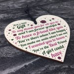 Best Friend Plaque Wooden Heart Best Friend Gifts For Women