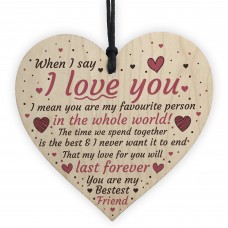 I Love You Heart Romantic Anniversary Valentines Day Gift Sign