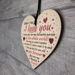 I Love You Heart Romantic Anniversary Valentines Day Gift Sign