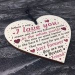 I Love You Heart Romantic Anniversary Valentines Day Gift Sign