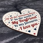 Funny Rude BOYFRIEND Gift Valentines Anniversary Wood Heart Sign