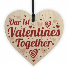 First Valentines Gift For Boyfriend Girlfriend Wooden Heart