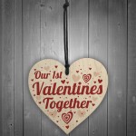 First Valentines Gift For Boyfriend Girlfriend Wooden Heart