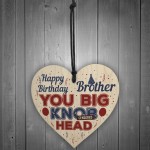 Funny Brother Birthday Gifts Rude Gift For Him Wood Heart Sign