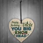 Funny Rude Uncle Gift Wooden Heart Plaque Novelty Birthday Gift 