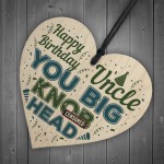 Funny Rude Uncle Gift Wooden Heart Plaque Novelty Birthday Gift 