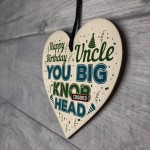 Funny Rude Uncle Gift Wooden Heart Plaque Novelty Birthday Gift 