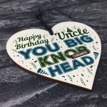 Funny Rude Uncle Gift Wooden Heart Plaque Novelty Birthday Gift 