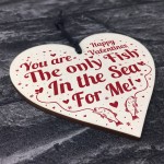 Happy Valentines Gift Wood Heart Gift For Girlfriend Boyfriend
