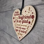 Novelty Valentines Gift For Boyfriend Gift For Him Wooden Heart 