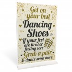 FLIP FLOP BASKET Wedding Sign Dancing Shoes Standing Plaque