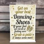 FLIP FLOP BASKET Wedding Sign Dancing Shoes Standing Plaque