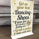 FLIP FLOP BASKET Wedding Sign Dancing Shoes Standing Plaque
