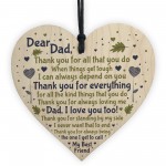 Dad Daddy Gift From Son Daughter Wooden Heart Sign Birthday Gift