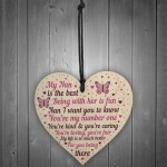 Special Gift For Nan Wood Heart Nan Birthday Card Gift For Her
