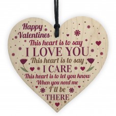Valentines Day Gift For Him Her Wooden Heart Gift For Boyfriend 