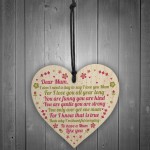 Mum Gifts Wood Heart Mum Birthday Card Mother Daughter Gifts