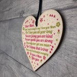 Mum Gifts Wood Heart Mum Birthday Card Mother Daughter Gifts