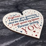 Novelty Valentines Gifts For Boyfriend Gifts For Him Wood Heart 