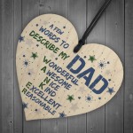 Funny Rude Wooden Heart Gift For DAD Daddy Birthday Fathers Day