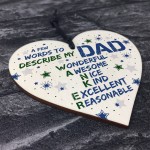 Funny Rude Wooden Heart Gift For DAD Daddy Birthday Fathers Day