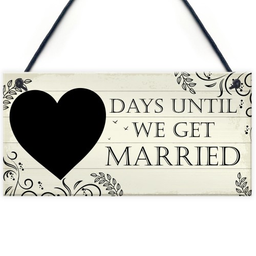 Wedding Countdown Chalkboard Plaques Sign Engagement Gifts