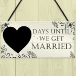 Wedding Countdown Chalkboard Plaques Sign Engagement Gifts