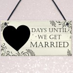 Wedding Countdown Chalkboard Plaques Sign Engagement Gifts