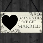 Wedding Countdown Chalkboard Plaques Sign Engagement Gifts