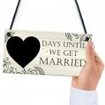 Wedding Countdown Chalkboard Plaques Sign Engagement Gifts