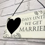 Wedding Countdown Chalkboard Plaques Sign Engagement Gifts