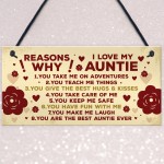 Auntie 40th 50th 60th Birthday Card Gift Plaque Mothers Day Gift