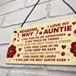 Auntie 40th 50th 60th Birthday Card Gift Plaque Mothers Day Gift