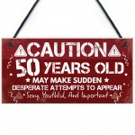 FUNNY 50th Birthday Gift For Mum Dad Nan Grandad 50th Decoration