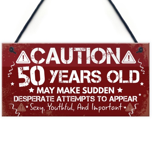 FUNNY 50th Birthday Gift For Mum Dad Nan Grandad 50th Decoration