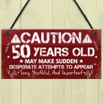 FUNNY 50th Birthday Gift For Mum Dad Nan Grandad 50th Decoration