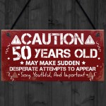 FUNNY 50th Birthday Gift For Mum Dad Nan Grandad 50th Decoration
