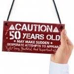 FUNNY 50th Birthday Gift For Mum Dad Nan Grandad 50th Decoration