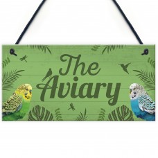 The Aviary Bird Sign Bird Accessories For Cage Garden Plaques