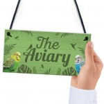 The Aviary Bird Sign Bird Accessories For Cage Garden Plaques