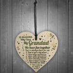 Reasons Why I Love My Grandad Fathers Day Gifts For Him Plaque