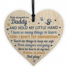Daddy To Be Cards From Bump Wooden Heart Fathers Day Gift Sign