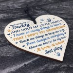 Daddy To Be Cards From Bump Wooden Heart Fathers Day Gift Sign