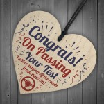 Passed Driving Test New Driver Funny Gift Wooden Heart Plaque