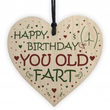 Funny Birthday Wooden Heart Rude Novelty Gift For Him Dad