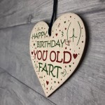 Funny Birthday Wooden Heart Rude Novelty Gift For Him Dad