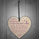Godmother Asking Gift Wood Heart Thank You Christening Gift